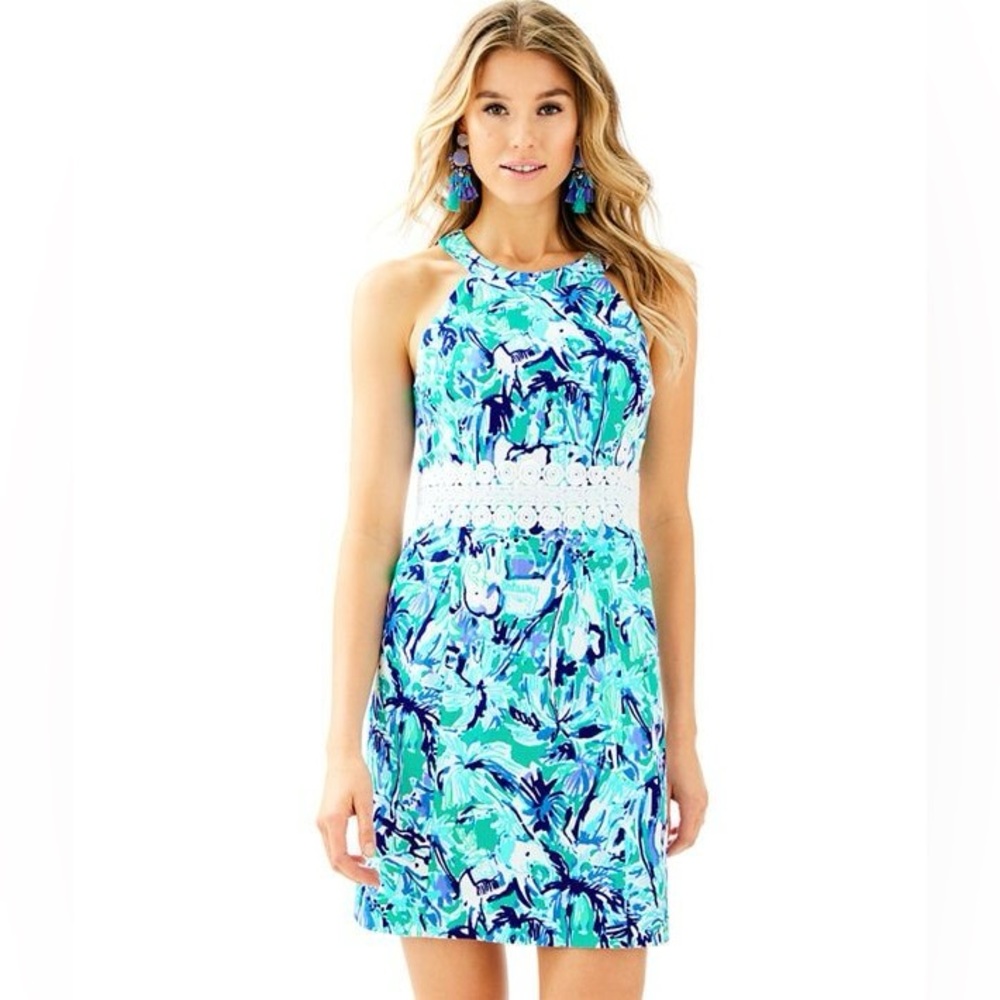 Lilly Pulitzer Turquoise and Navy Swim Coverup
